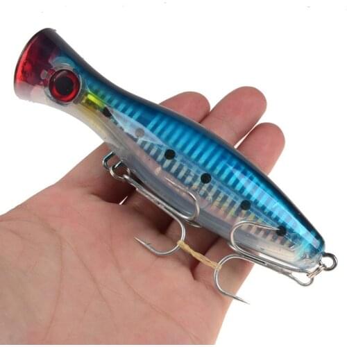1pcs 12cm 40g Big Popper Fishing Lure Crankbait Iscas Artificial Wobblers ABS Hard Bait Pesca Bass Carp Pike Fishing Tackle
