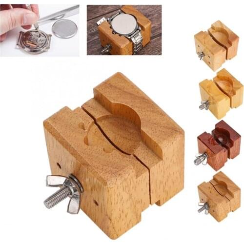 High Quality Wooden Watch Case Movement Holder Clamp for Watch Case Cover Opener Watch Repairing Accessory Tool for Watchmaker
