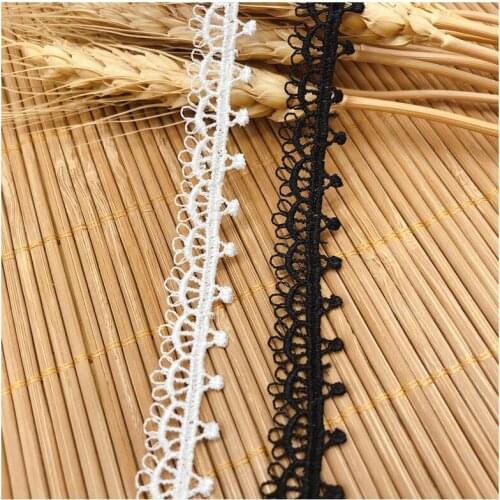 14yards width1.2cm polyester silk embroidery lace ribbon water soluble fabric wedding dress underwer skirt lace accessories DIY