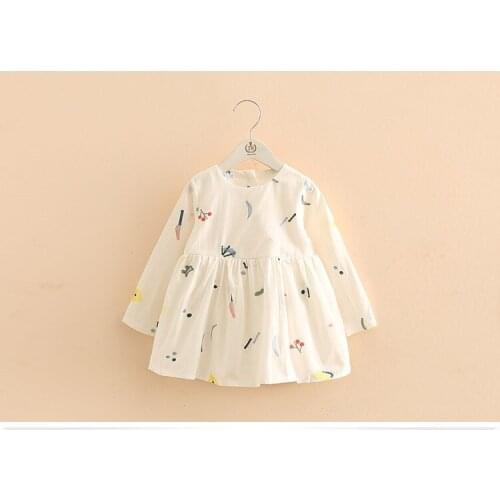 2021 Spring Girls Dresses Children Clothes Baby Girls Cotton Dress Kids Embroidery Dress Baby Girls Dress Girls Outwear MM11