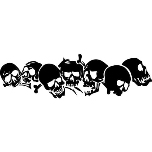 22.8*6.7CM SKULL Vinyl Car Stickers Motorcycle Decals Car Styling Accessories C2-0608