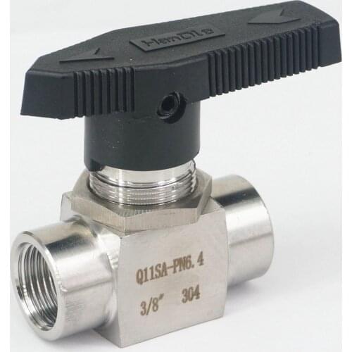 3/8" BSP Euqal Female 304 Stainless Steel Shut Off Ball Valve Water Gas Oil 2.5Mpa
