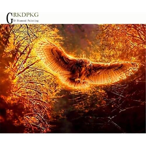 NEW 5D diy Full Square/Round Diamond Painting Owl hunting gift Cross Stitch Diamond Embroidery Diamond Mosaic Wedding decoration