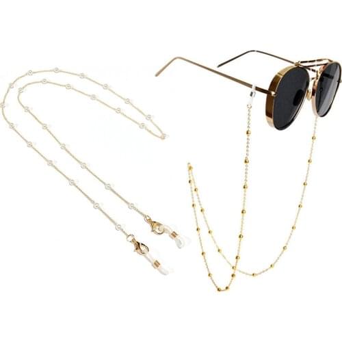 Sunglasses Masking Chains For Women Multiple Acrylic Pearl Crystal Eyeglasses Chains Fashion Jewelry