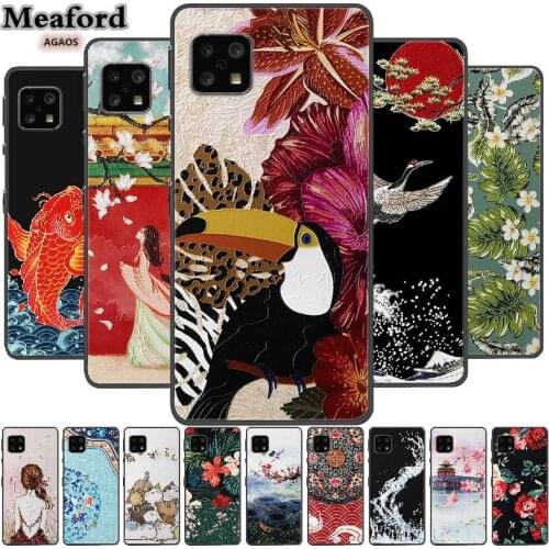 For Sharp Aquos Sense4 Case Basic 3D Dragon Emboss Soft TPU Silicone Phone Case For Sharp Aquos Sense 4 Lite Plus Case Bumpers