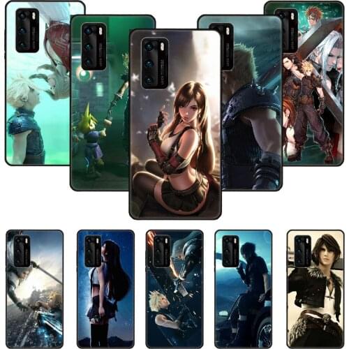 Phone Case For Huawei P20 P30 P40 P Smart Z + P10 Mate 30 10 20 Lite Pro Black Cover Coque Silicone Back Soft Final Fantasy