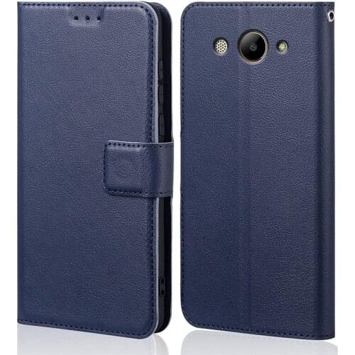 Silicone Leather Flip Wallet Case For Huawei Y3 2017 Cover For Huawei Y3 2017 MT6737M CRO-L02 CRO-L22 Protective Phone Bag Coque