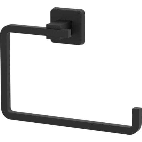 Yale Mat Black Stainless Round Towel Ring