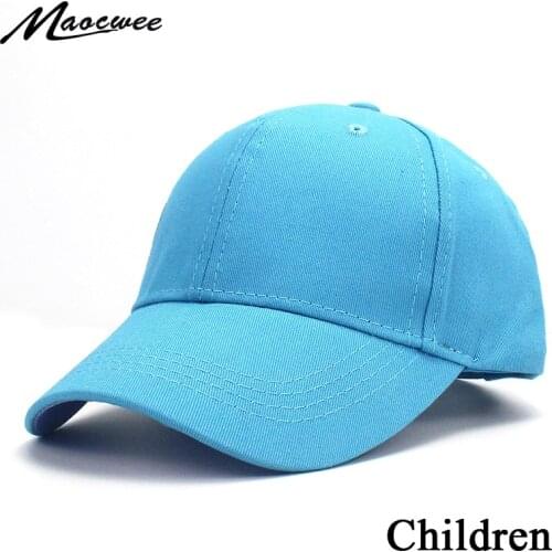 Summer Kids Solid Color Children Snapback Caps Baseball Cap With Spring Hip Hop Boy Girl Baby Hats For 3-8 Years Old Green 2019