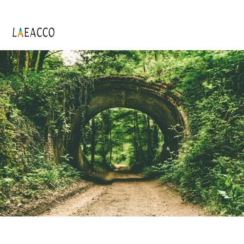 Laeacco Forest Jungle Scenic Corridor Archway Lawn Home Decor Backgrounds Photography Customize Backdrops Props For Photo Studio