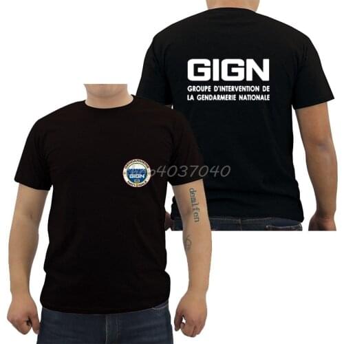 France Special Elite Police Forces Unit GIGN Gendarmerie T-shirt Men Summer T Shirt Hip Hop Tees Top Harajuku Streetwear