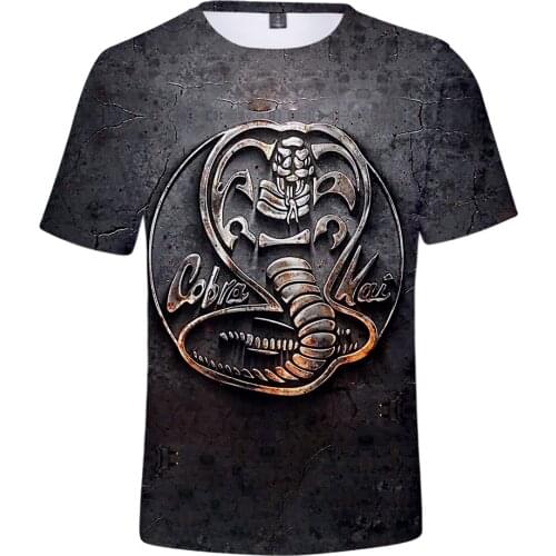 Casual Cobra Kai Suitable Popular Comfortable Cobra Kai Fashion Summer 3D T-Shirt Short Sleeve Girls Boys T shirt Men Women Tees