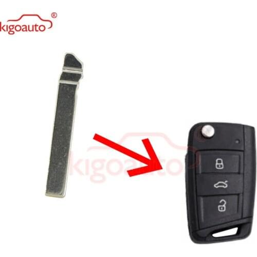KIGOAUTO 5pcs Car key Blank Replacement Flip Floding Remote Key Blade HU162T For VW Golf 7