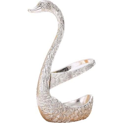 Creative Swan Shape Storage Rack with 6 Forks/ Spoon Coffee Dessert Dinnerware Set for Fruit Stirring Ice Cream Cake WXV Sale