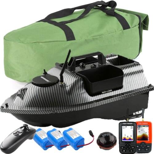500M Carbon GPS Fishing Bait Boat With Bottom Sink hopper and catapult hopper Carp Fishing Boat LCD GPS Fishfinder Carrybag