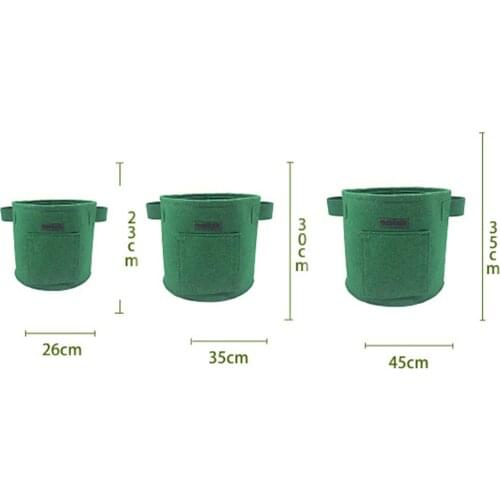 Plant Grow Bag Felt Plant Pots with Handle Plant Grow Container Bag Felt Garden Planter Bag for Potato, Carrot, Tomato