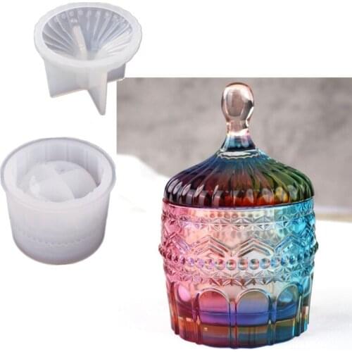 Cute Gift Boxes with Lids Resin Mold Heart Jewelry Storage Box Container Resin Casting Silicone Molds DIY Art Crafts X4YA