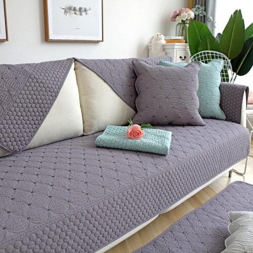 Soft Thicken Cotton Sofa Cover Sofa Towel Solid Color Couch Cover Seat Cover for Living Room Corner Sofa Towel