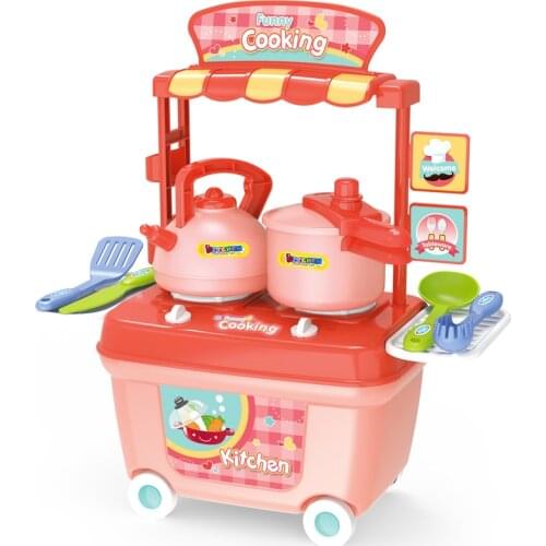 Kitchen toy set simulation kitchen utensils cooking children and girls play house cooking utensils For Girls Doll Food