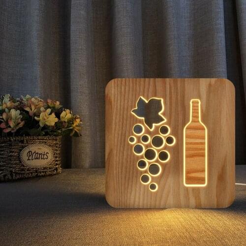 Wine Bottle European-Style Table Lamp Home New Style LED Lamp 3D Creative Night Light
