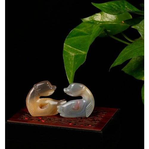 1PC natural crystal tooth agate sea lion high quality Nordic mineral home shelf crystal home decoration ornaments DIY gift