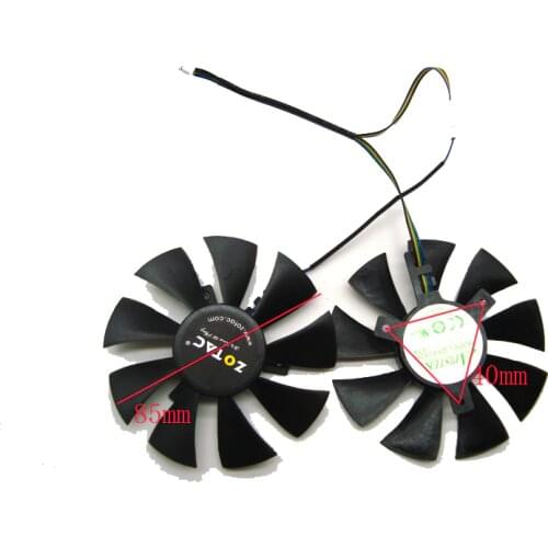 New 85MM GA91S2H DC 12V 0.35A Cooler Fan Replacement For ZOTAC GeForce GTX 1060 AMP Edition GTX 1070 Mini Graphics Card Cooling