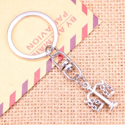 New Fashion Keychain 22x17mm libra scales of justice Pendants DIY Men Jewelry Car Key Chain Ring Holder Souvenir For Gift