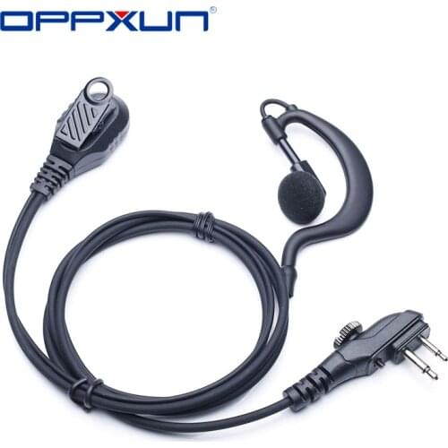 OPPXUN 2PIN PTT Headphones For Hytera Tc700 Tc500 Tc500S Tc620 Tc610 Etc Earpiece Headset Walkie Talkie