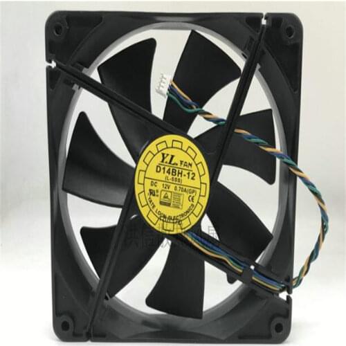 Wholesale: D14BH-12 12V 0.70A (GP) 140*140*25mm 14cm 4 pin power supply fan