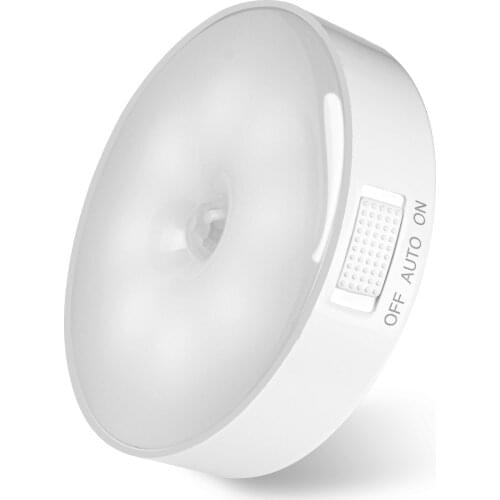 Rechargeable Motion Sensor Puck Lights Wireless Under Cabinet Lighting Night Lighting for Kitchen/Cabinets (1 Pack)