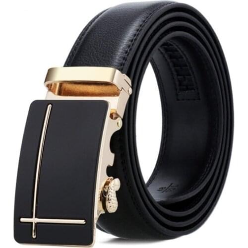 FRALU Famous Brand Belt Men Top Quality Genuine Luxury Leather Belts for Men,Strap Male Metal Automatic Buckle