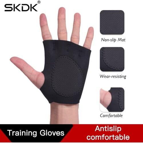 SKDK Gymnastics Grips Gym Hand Palm Protector Gloves Weight Lifting Gloves Crossfit Training Gloves Palm Support Fitness Sports