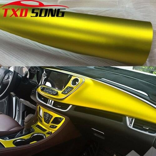 10/20/30/40/50x152CM Chrome Metallic Gold Vinyl Sticker Matt Satin Gold Car Wrapping Film Motorcycle Car Body Wrap Foil