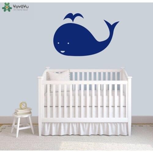 YOYOYU Vinyl Wall Decal Cute Little Whale Sprinkler DIY Full Of playful wall Childrens Room Lovely Muraux Sticker FD044