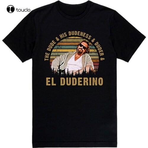 The Big Lebowski Movie The Dude Comedy Crime Vintage Black T-Shirt