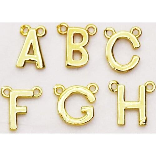 20 pieces Gold letter Jewelry Charms Jewelry accessories Connector necklace pendants Charms for women accessories pendants 7323