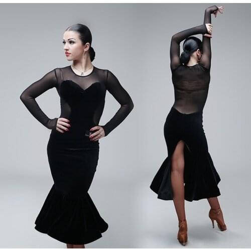 Women latin dress latin dance costumes for women salsa dress latina dress for dance competition tango samba rumba dress fringe