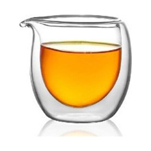 2pcs/lot 150ML heat resistant glass tea cups double layer glass tea cup high quality,hot selling glass OS 0153