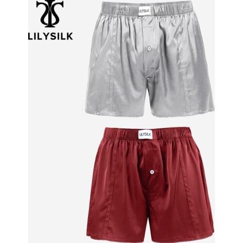 LilySilk Silk Boxer For Men 2 Pack Luxury Fitted Draping Free Shipping