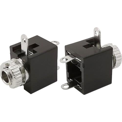 5Pcs PJ201M 2.5mm Headphone Jack Socket 3 Pin DIP PJ-201M Mono Channel Audio Connector