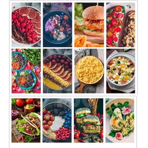 5d Diy Diamond Painting Gourmet Burger Square Rhinestone Embroidery Diamond Mosaic Set Cross Stitch Handicrafts