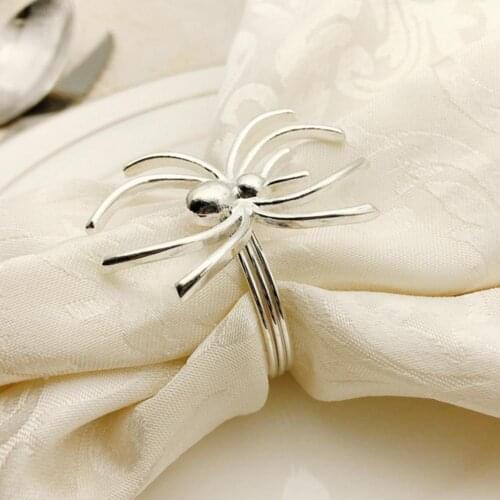 Hard to Fade 6Pcs/Set Convenient Exquisite Horror Napkin Clip Alloy Towel Ring Horror for Party