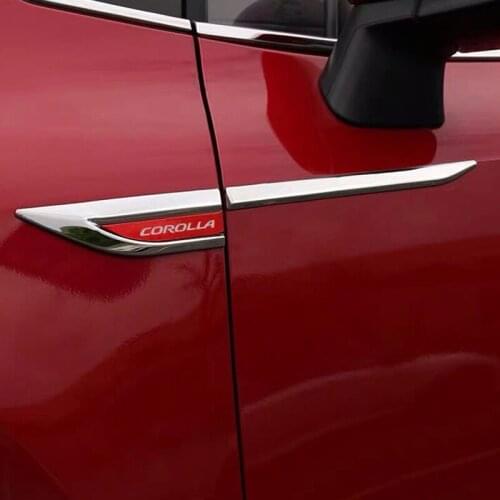 Car Emblem Badge Decal Sticker Logo Fender Side Metal For Toyota Corolla S LE Levin Hybrid 2019 2020 4pcs/set