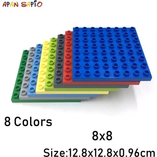 1PCS Big Size DIY Building Blocks 8X8 baseplate Educational Building Blocks Brick Toys for Children Compatible brands bricks
