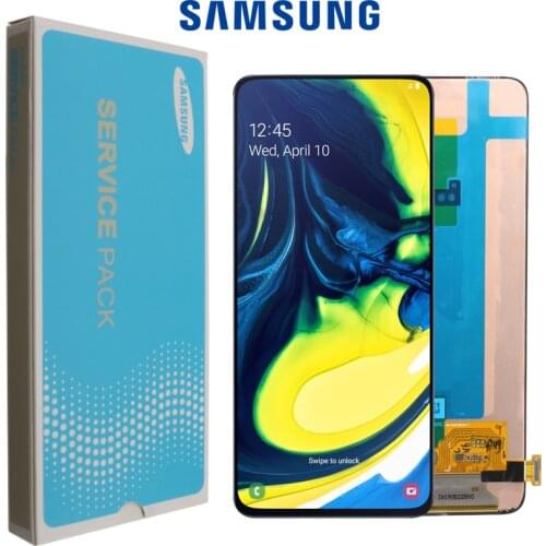 Original Display for SAMSUNG Galaxy A80 A90 LCD A805F SM-A805F/DS AMOLED Display with Frame Touch Screen Digitizer Repair Parts