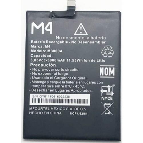 GeLar 3000mAh/11.55Wh 3.85V M3000A Replacement Battery For M4 M3000A cellphone Built-in bateria Li-Polymer Batterie