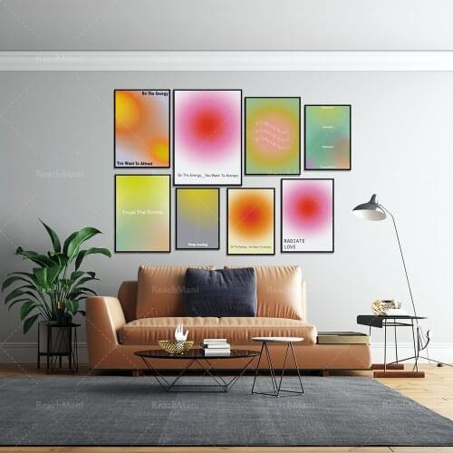 Attracting energy gradient printing, inspirational quotes, inspiration, inspirational gradient posters, self-growth spells, mode