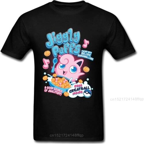 JigglyPuffs T-shirt Monster Tops Men Anime T Shirt Cute Cartoon Designer Clothing Couples Black Tshirt Funny Cotton Tee