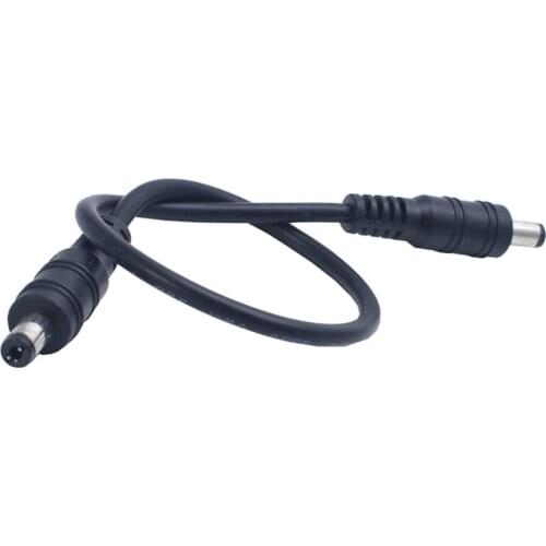 EClyxun 1pcs DC Power Plug 5.5 x 2.1mm Male To 5.5 x 2.1mm Male CCTV Adapter Connector Cable Power Extension Cords 30cm