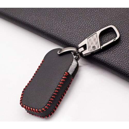 3 Buttons Smart Remote Leather Key Case Hold For Kia Cerato Sportage Ceed Sorento 2017 2018 2019 Key Cover Skin Shell